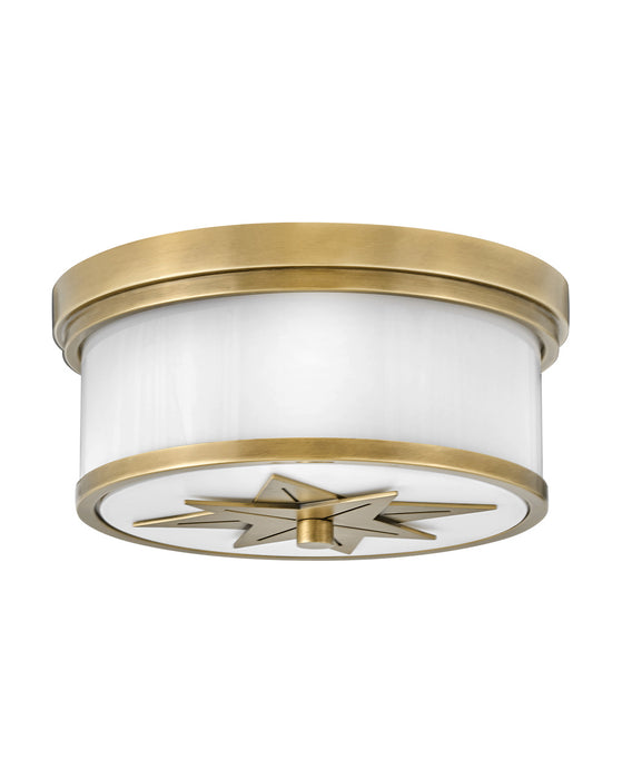 Hinkley - 42801HB - Two Light Flush Mount - Montrose - Heritage Brass