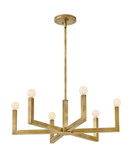 Hinkley - 45046HB - Six Light Chandelier - Ezra - Heritage Brass