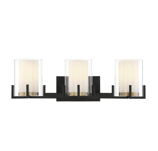 Savoy House - 8-1977-3-143 - Three Light Bathroom Vanity - Eaton - Matte Black with Warm Brass