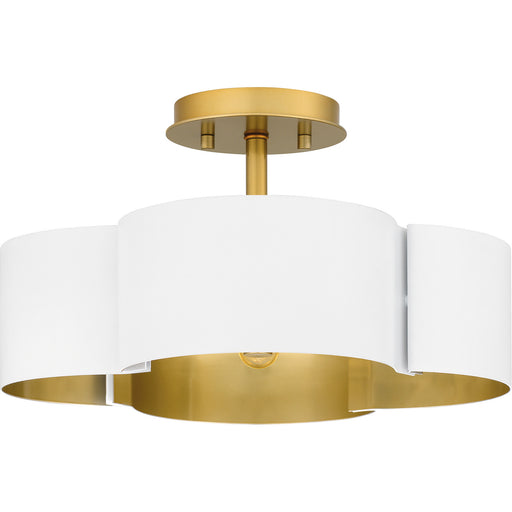 Quoizel - BSM1714W - Four Light Semi-Flush Mount - Balsam - White Lustre