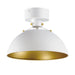 Maxim - 12040WTSBR - One Light Flush Mount - Dawn - White/Satin Brass