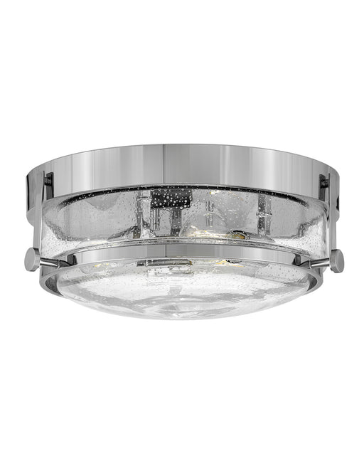 Hinkley - 3640CM-CS - Three Light Flush Mount - Harper - Chrome with Clear Seedy glass