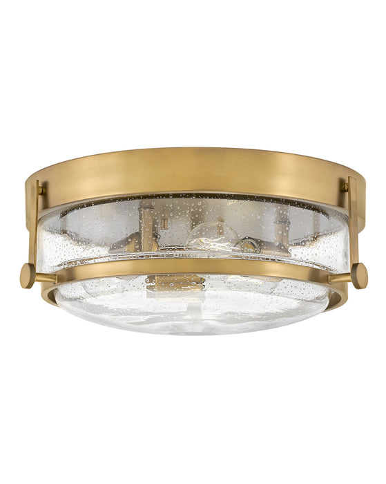 Hinkley - 3640HB-CS - Three Light Flush Mount - Harper - Heritage Brass with Clear Seedy glass