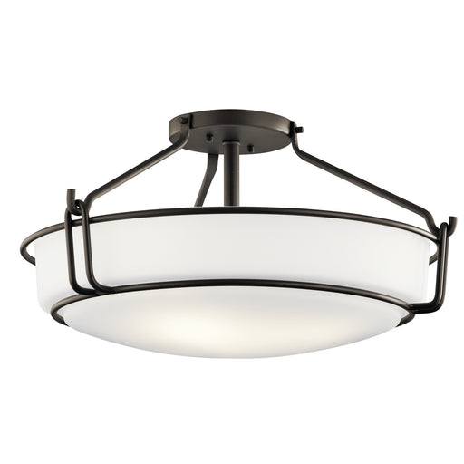 Kichler - 44086OZ - Four Light Semi Flush Mount - Alkire - Olde Bronze