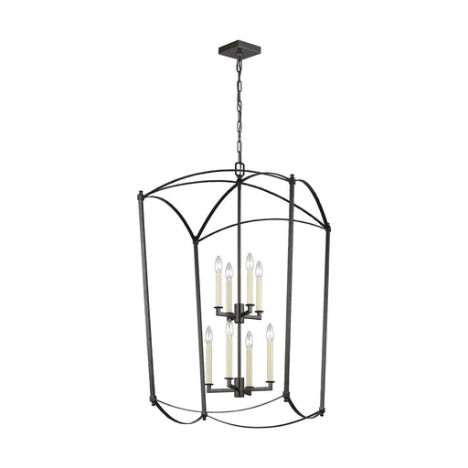 Generation Lighting - F3324/8SMS - Eight Light Chandelier - Thayer - Smith Steel