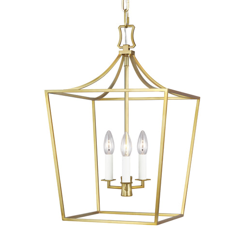 Generation Lighting - CC1003BBS - Three Light Lantern - Southold - Burnished Brass