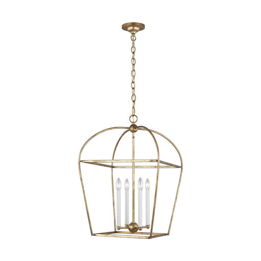 Generation Lighting - CC1094ADB - Four Light Lantern - Stonington - Antique Gild