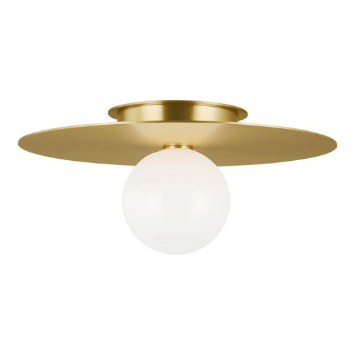 Generation Lighting - KF1021BBS - One Light Flush Mount - Nodes - Burnished Brass