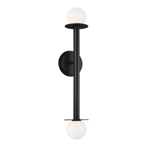 Generation Lighting - KWL1012MBK - Two Light Wall Sconce - Nodes - Midnight Black