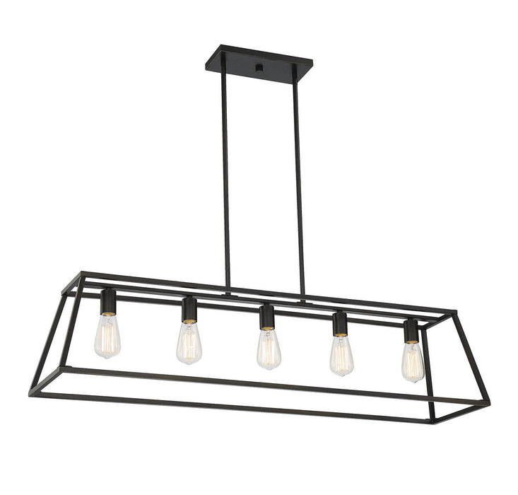 Five Light Linear Chandelier