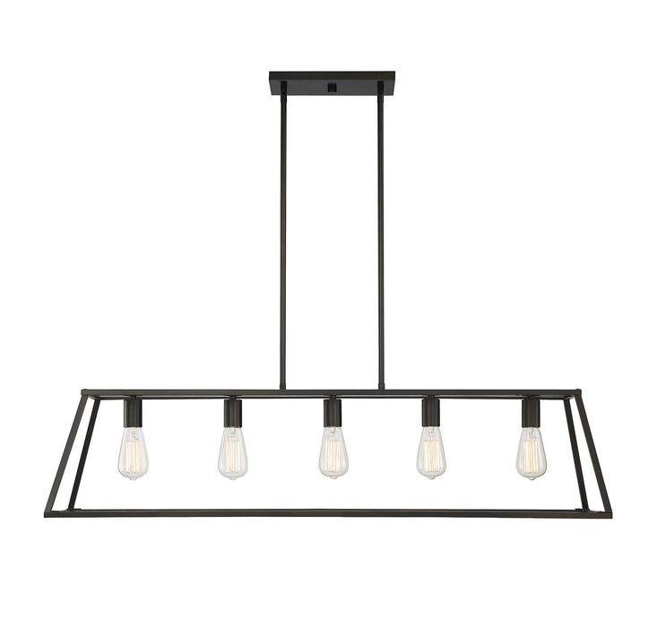 Savoy House - 1-327-5-44 - Five Light Linear Chandelier - Denton - Classic Bronze