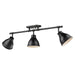 Golden - 3602-3SF BLK-BLK - Three Light Semi-Flush Mount - Duncan - Matte Black