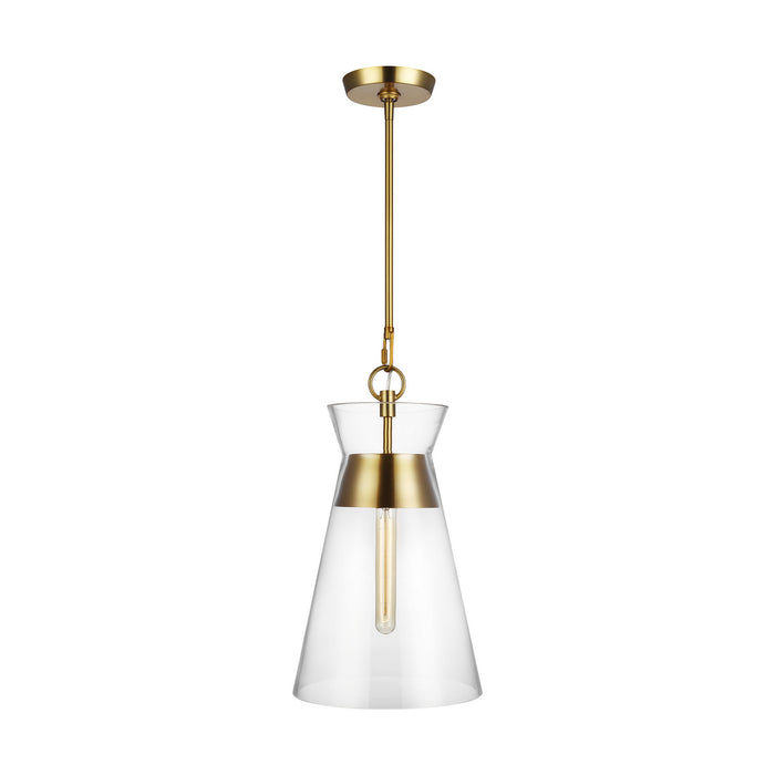 Generation Lighting - CP1021BBS - One Light Pendant - Atlantic - Burnished Brass