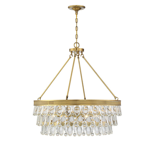 Savoy House - 7-8701-6-322 - Six Light Pendant - Windham - Warm Brass