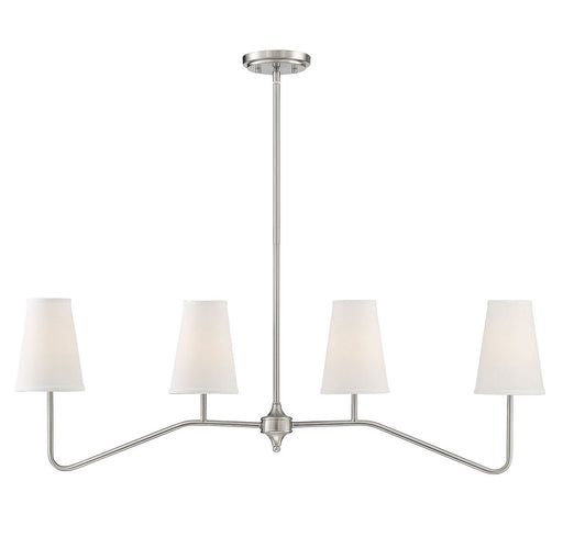 Meridian - M10078BN - Four Light Chandelier - Mchan - Brushed Nickel