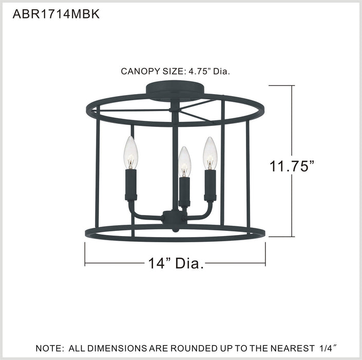 Three Light Semi Flush Mount