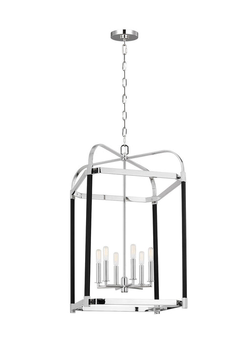 Generation Lighting - LC1156PN - Six Light Lantern - Hadley - Polished Nickel