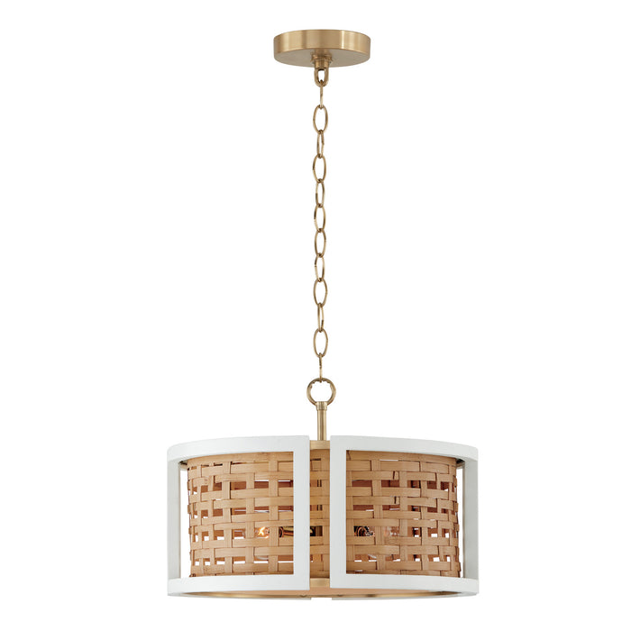 Capital Lighting - 244341WM - Four Light Semi-Flush Mount - Lola - Flat White and Matte Brass