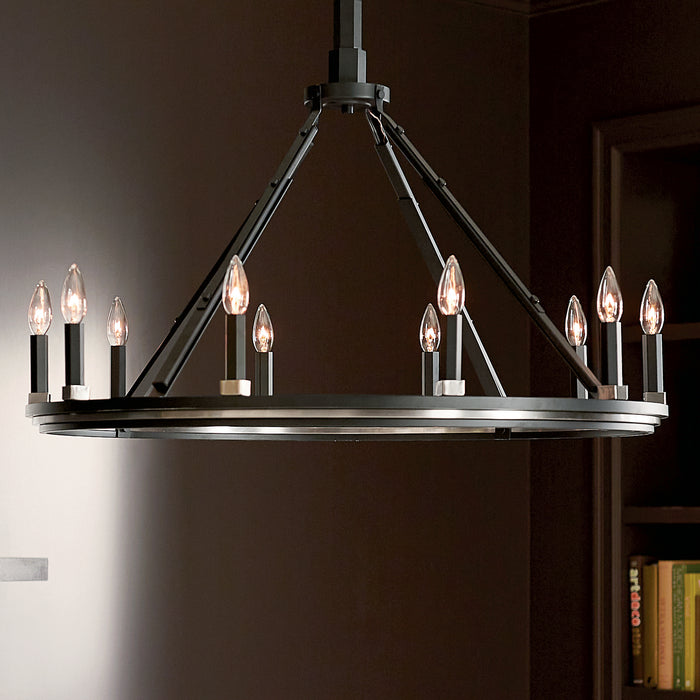 Kichler - 52421BK - Ten Light Chandelier - Emmala - Black