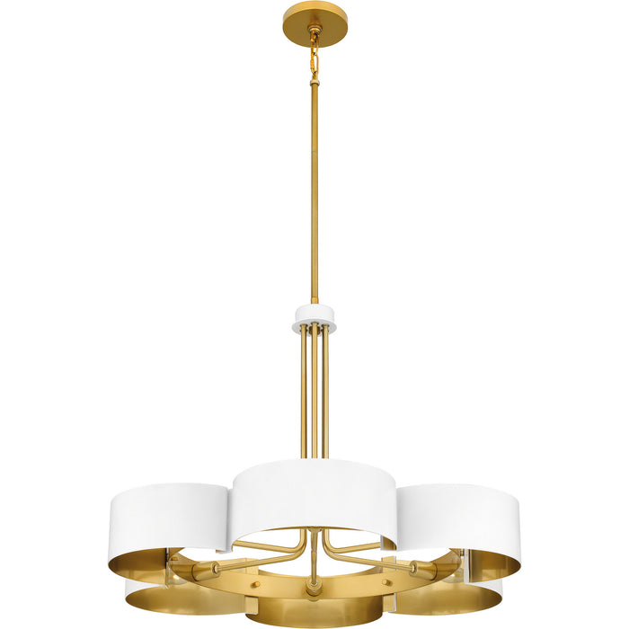 Quoizel - BSM5028W - Six Light Chandelier - Balsam - White Lustre