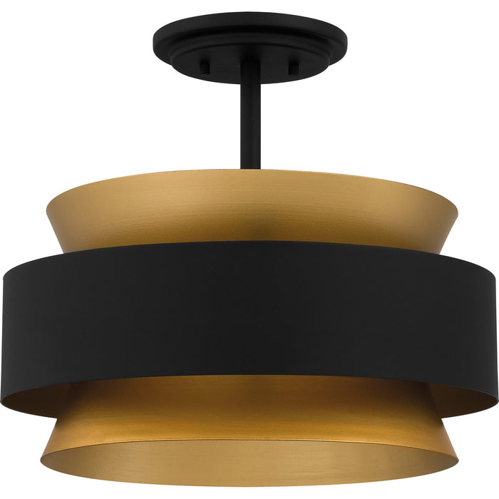 Quoizel - QSF5570EK - Three Light Semi Flush Mount - Quoizel Semi-Flush Mount - Earth Black