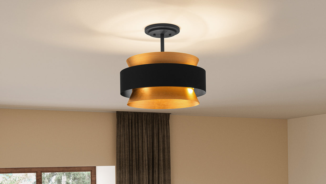 Quoizel - QSF5570EK - Three Light Semi Flush Mount - Quoizel Semi-Flush Mount - Earth Black