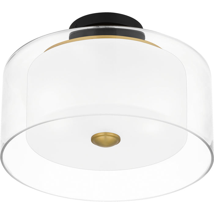 Quoizel - ROW1714MBK - Two Light Semi Flush Mount - Rowland - Matte Black