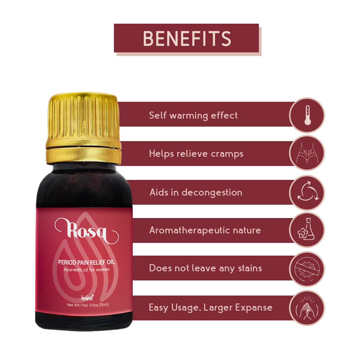 Rosa Period Pain Relief Oil