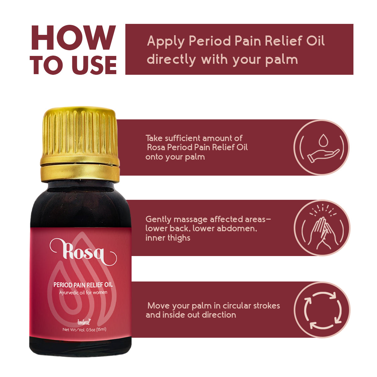 Rosa Period Pain Relief Oil