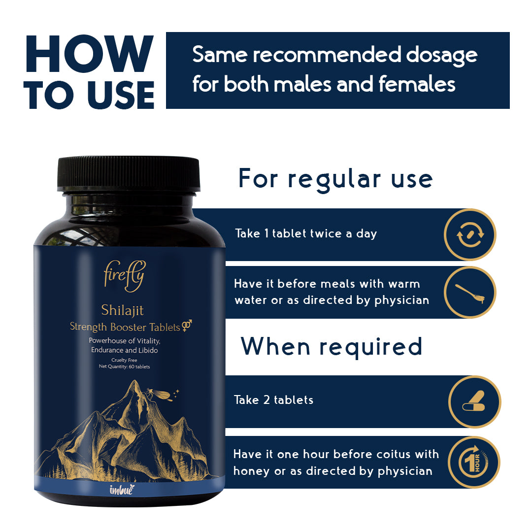 Firefly Shilajit Strength Booster Tablets & Firefly All Natural Lubricant