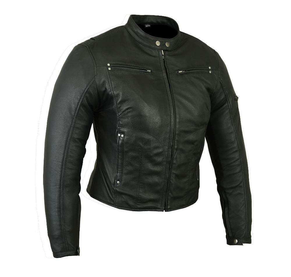 DS842 Women's Lightweight Drum Dyed Naked Lambskin Jacket
