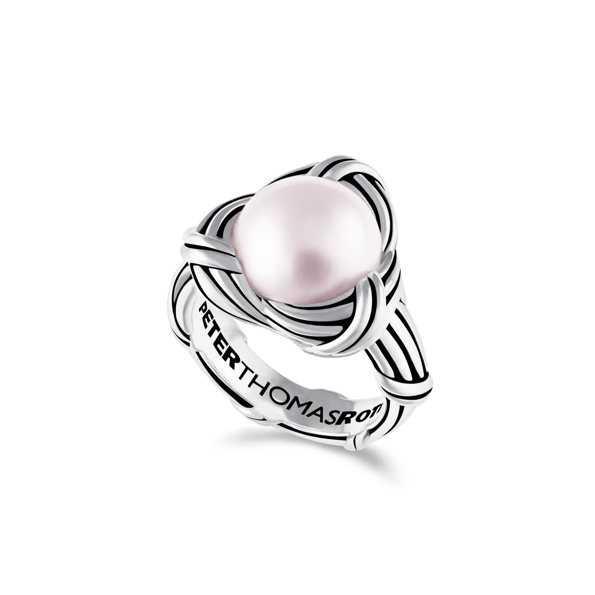 Creatie Afstudeeralbum tyfoon Peter Thomas Roth Ribbon and Reed Love Knot Cocktail Ring in sterling  silver with pink pearl – Peter Thomas Roth Fine Jewelry