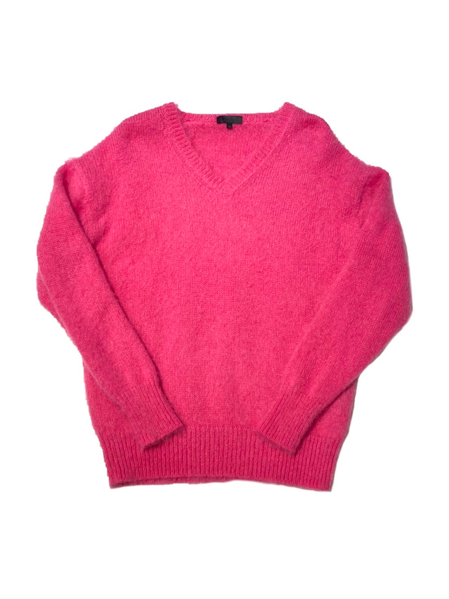 V NECK MOHAIR KNIT – goffax