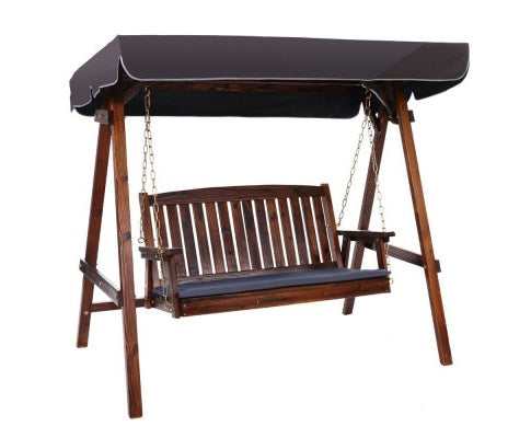 wooden 2 person swing