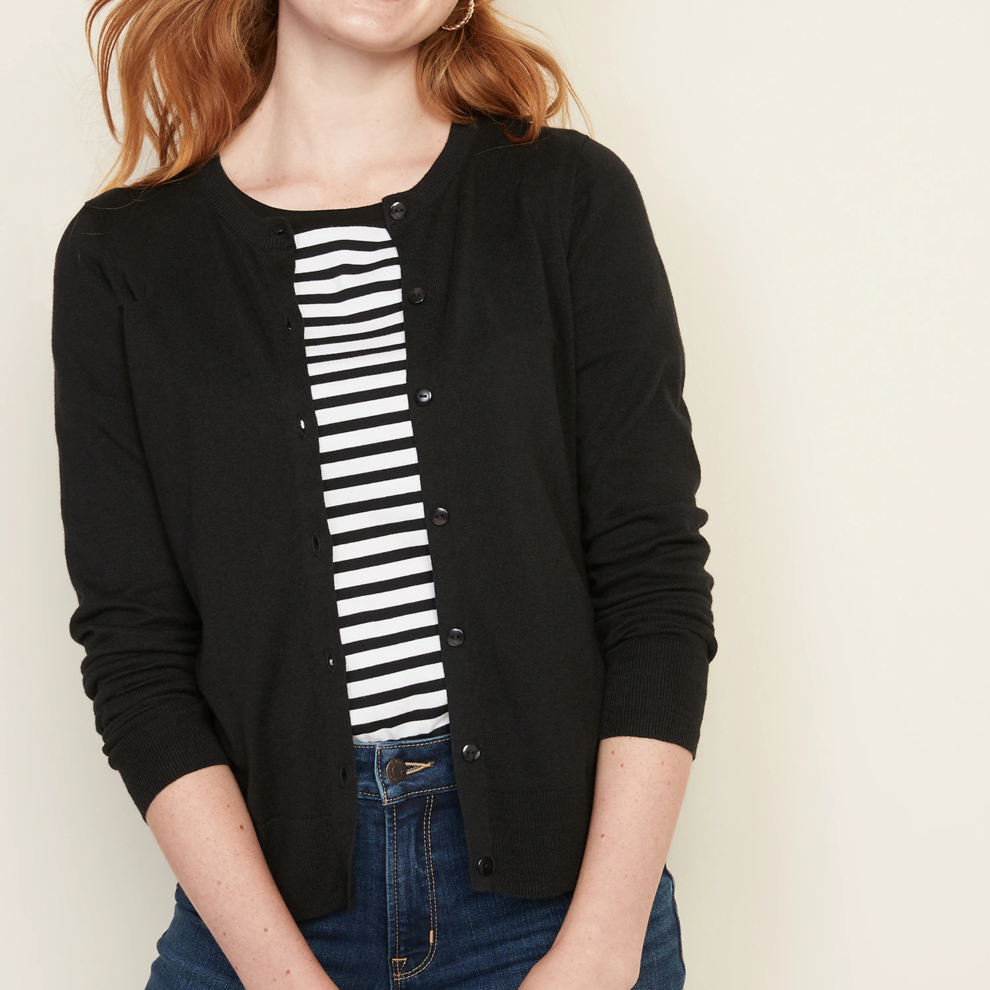 old navy black cardigan