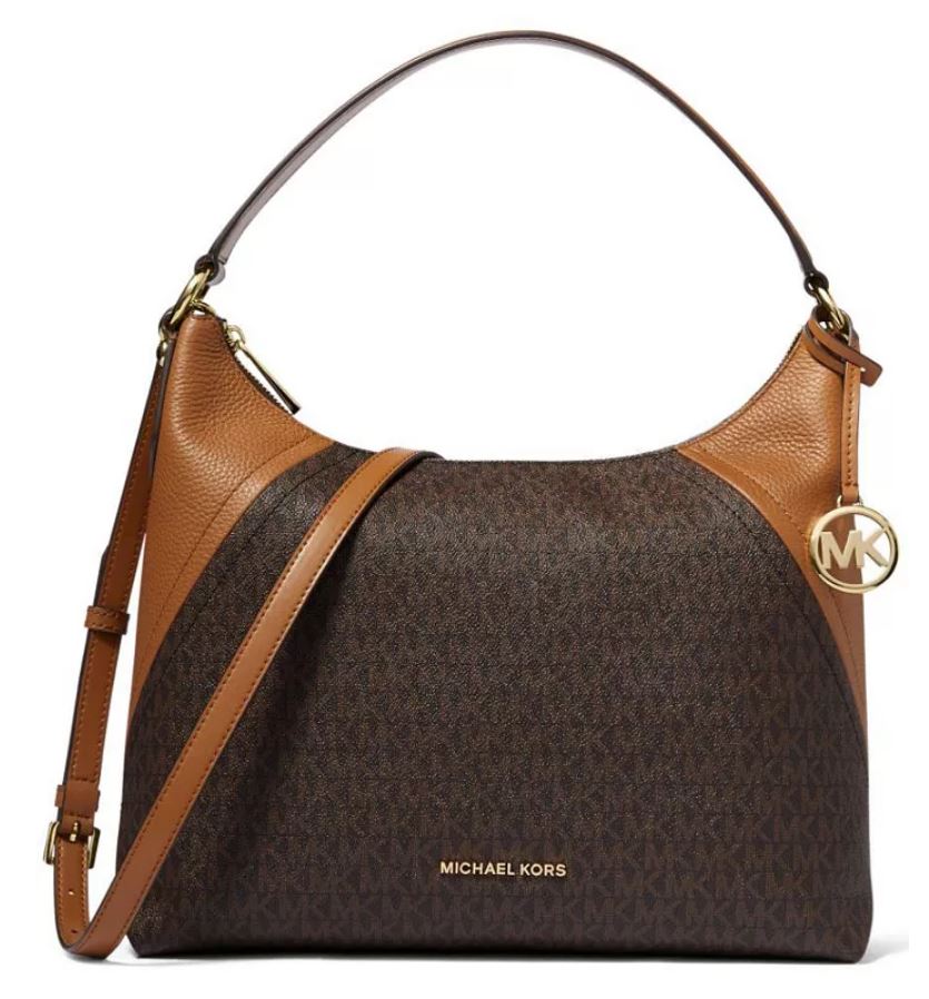 aria large pebbled leather shoulder bag