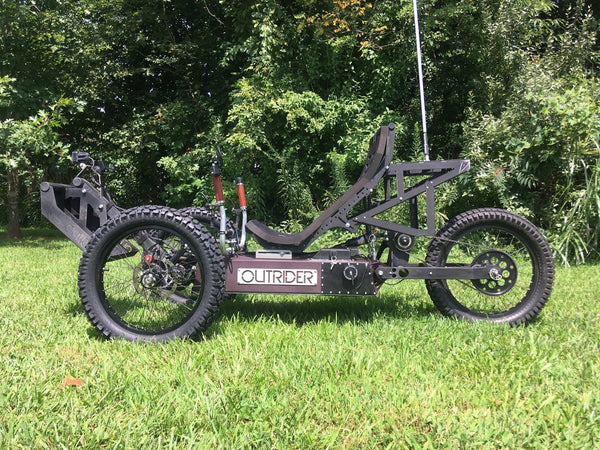 Outrider Horizon electric fat trike, electric sand trike, electric snow trike, etrike, moto trike, outrider tour, biltmore offroad outrider tour