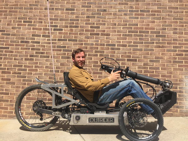 Outrider Horizon handcycle, hand cycle, electric handcycle, electric hand cycle, offroad, mtb, paraplegic ebike