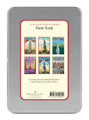 Cavallini & Co. New York Glitter Greetings Vintage Postcard Set