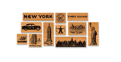 Cavallini & Co. Vintage New York Rubber Stamp Set
