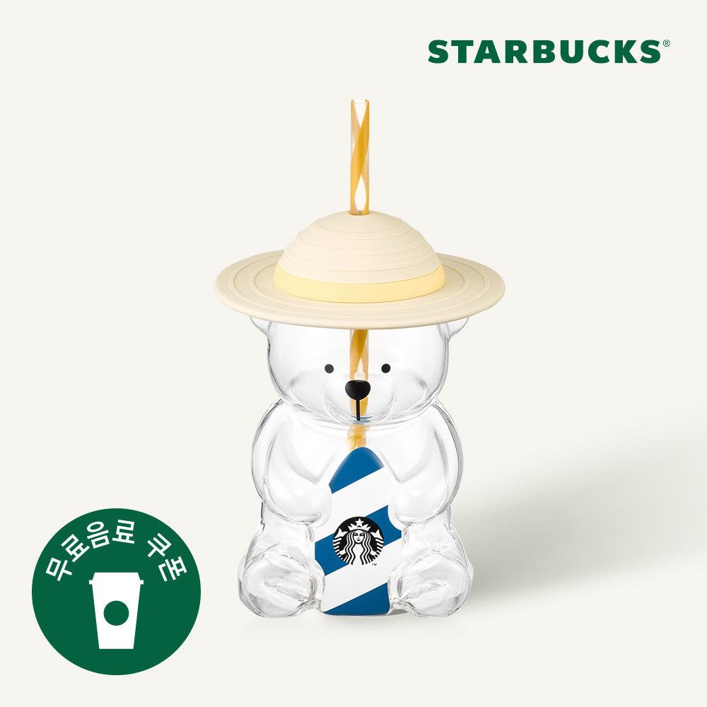 Starbucks Korea 22 Summer SS Bearista Glass Cold Cup 473ml