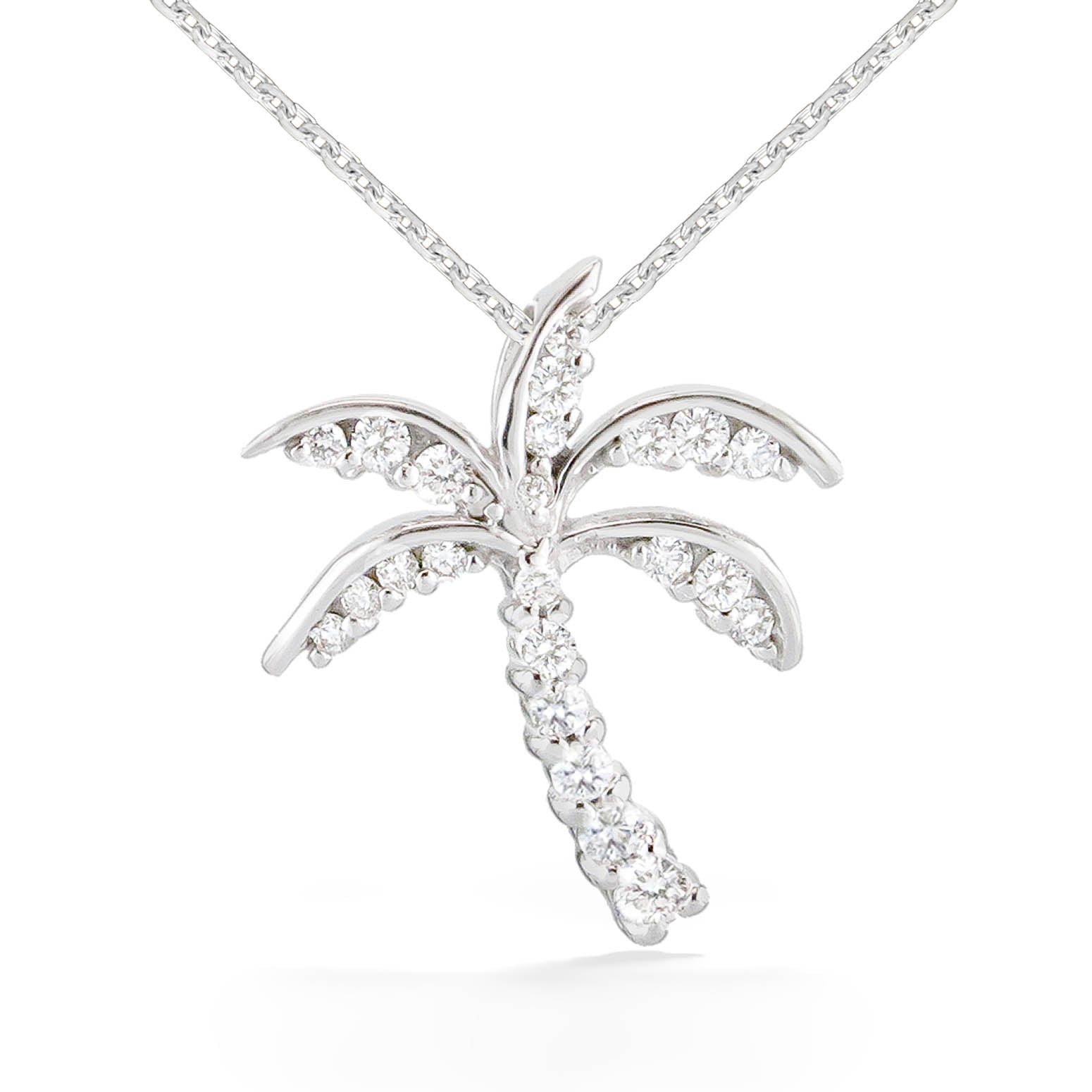 NA HOKU  K14 Palm Tree Pendant ダイヤ