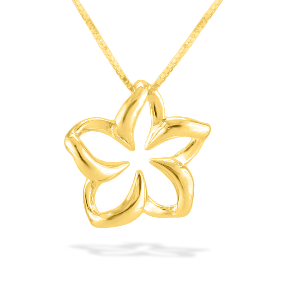 floating plumeria pendant