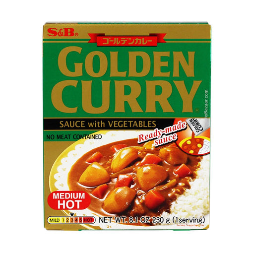 S&B Golden Curry Vegetables, Medium Hot, 8.1 oz (229.6311 g)