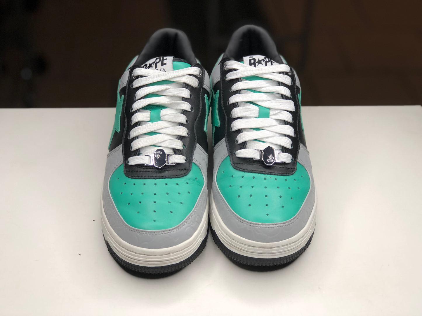 Ape Bape Sta Low Grey Green size 9