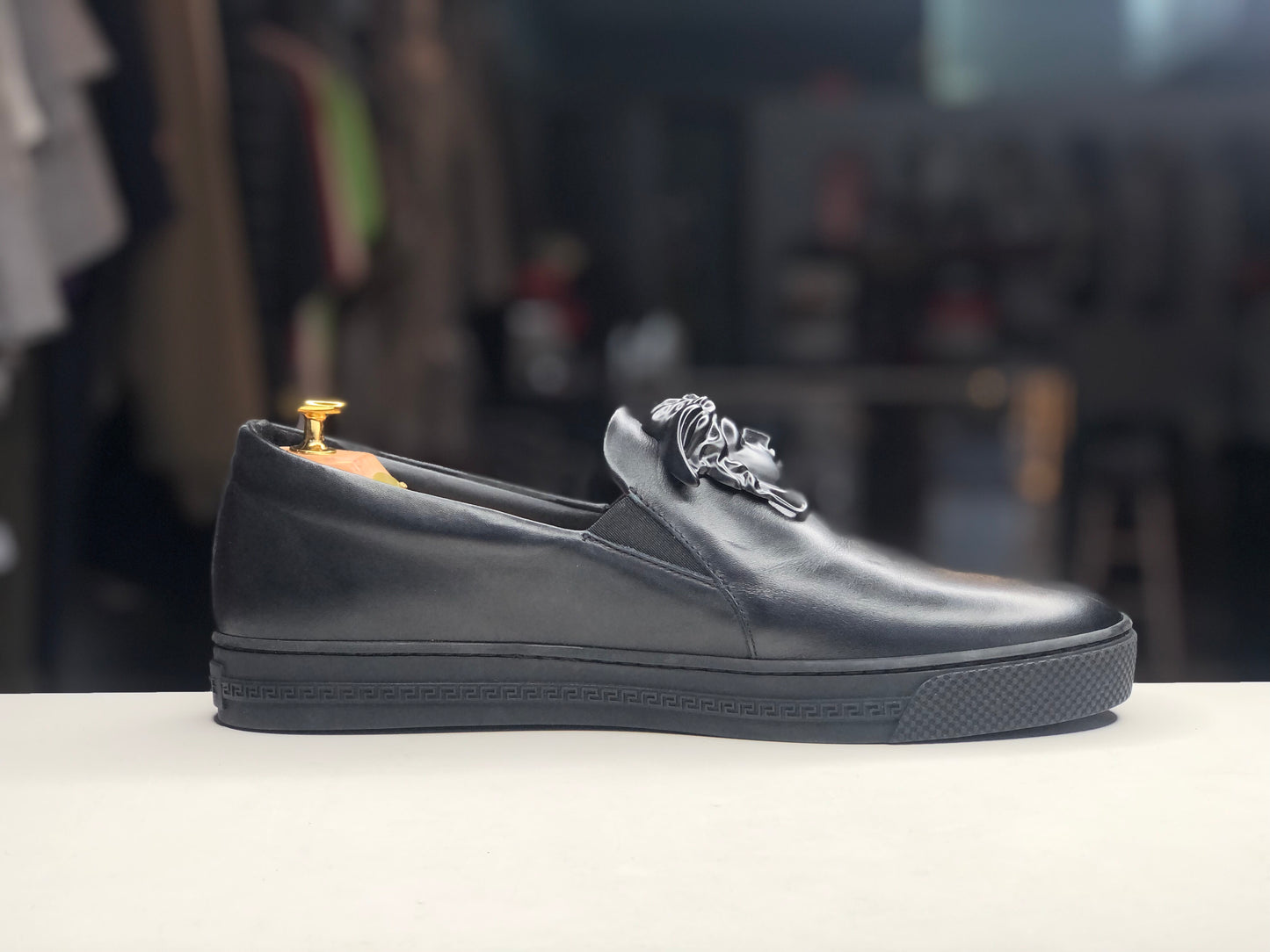 Brand New Versace Medusa Leather Slip on Sneaker 43