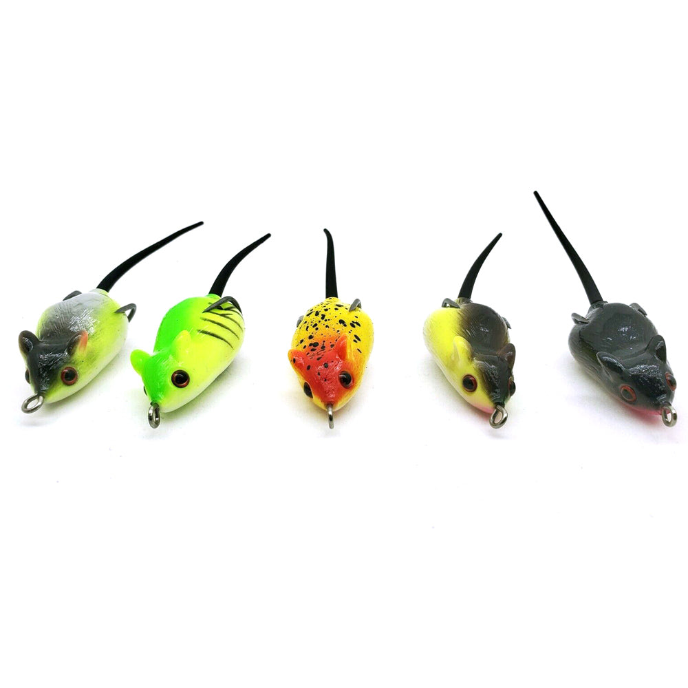 Details about   Large Soft Rubber Mouse Fishing Lures Baits Top Water Tackle Hooks Bass Y`USH2E 