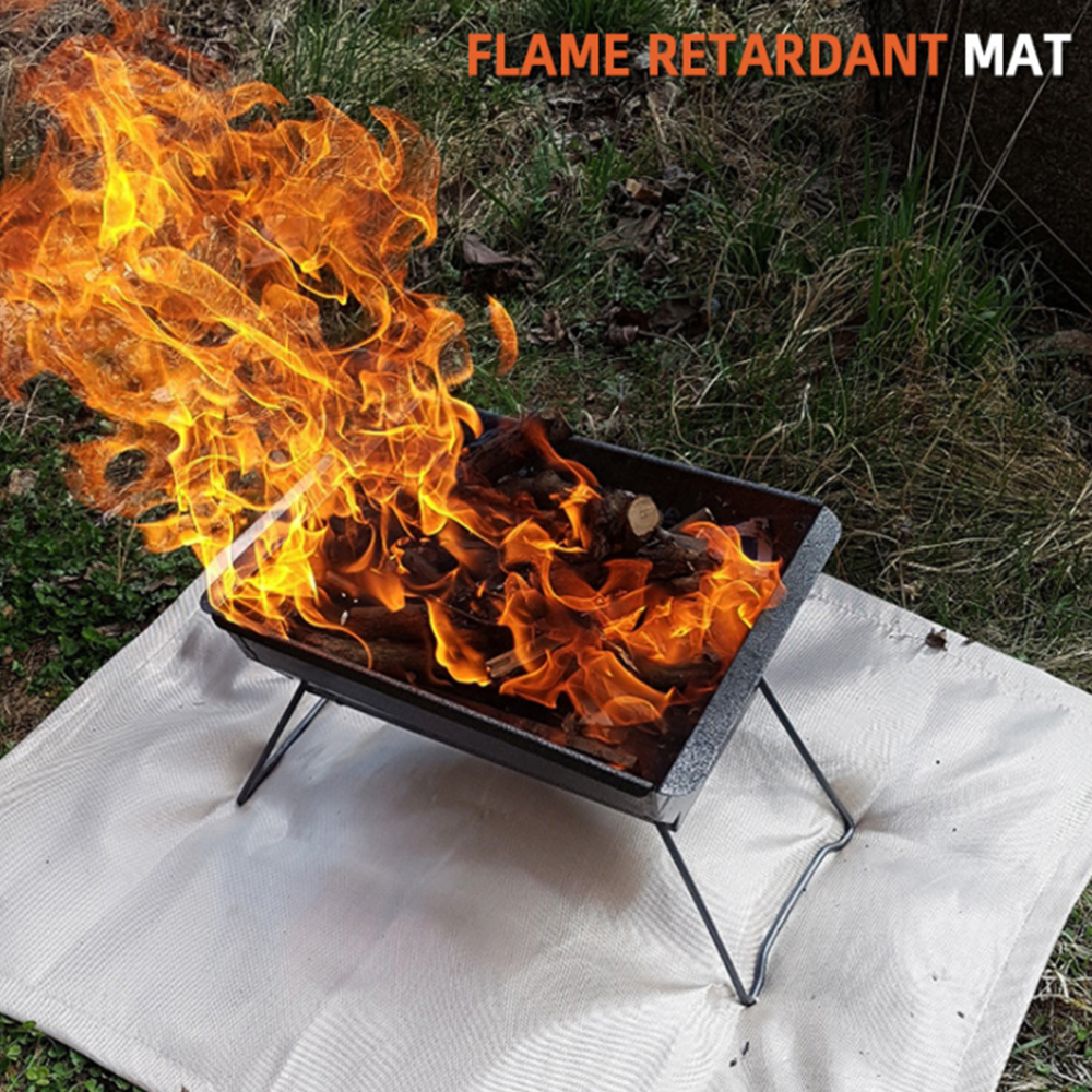 Details about   Fireproof Mat Outdoor Camping Fireproof Cloth Heat Insulation Pad Fire Blanket 