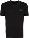 Dolce & Gabbana Logo Plaque Round Neck Black