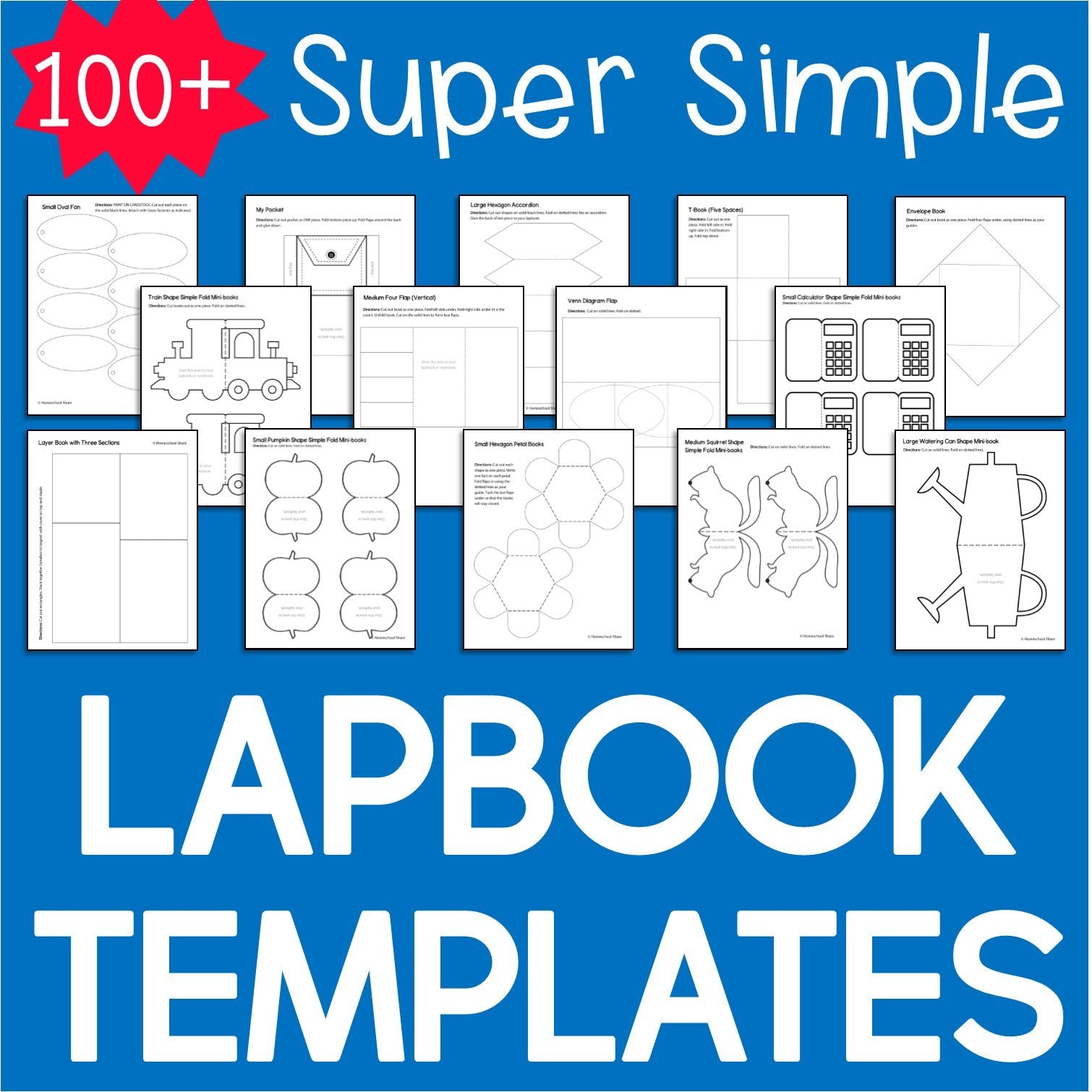 Editable Lapbook Templates The Tip Top Printables Shop